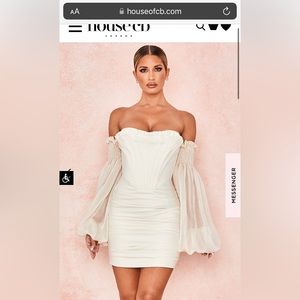 House of CB - BEAUIVORY DRAPED CORSET DRESS